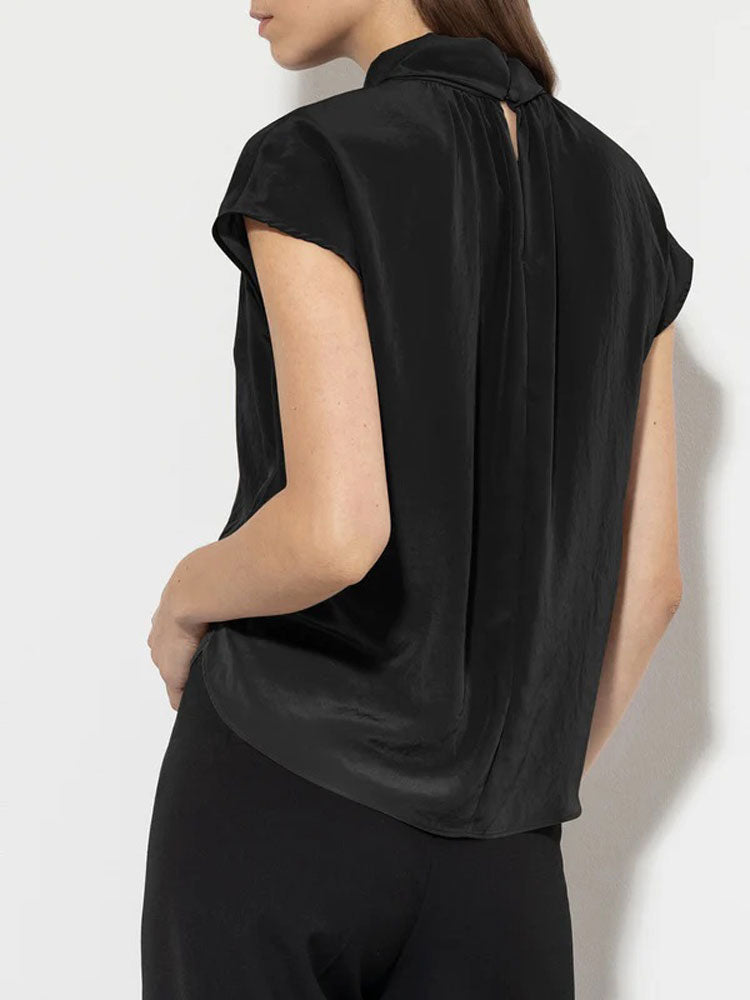 Luisa Cerano Blouse with Knot Detail Black