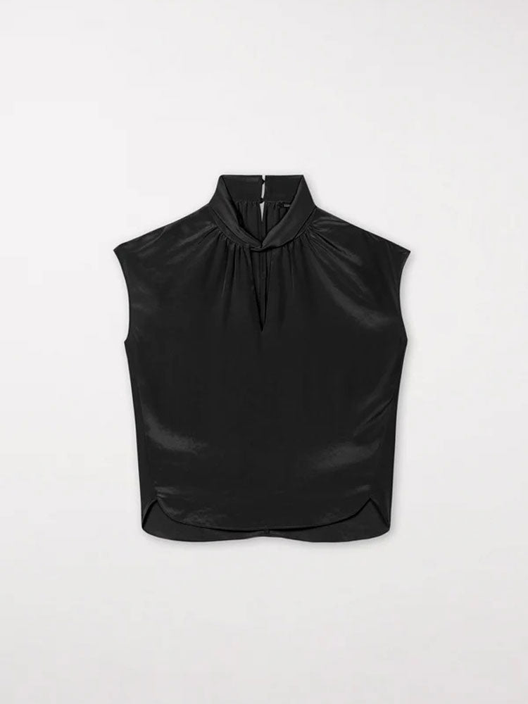 Luisa Cerano Blouse with Knot Detail Black