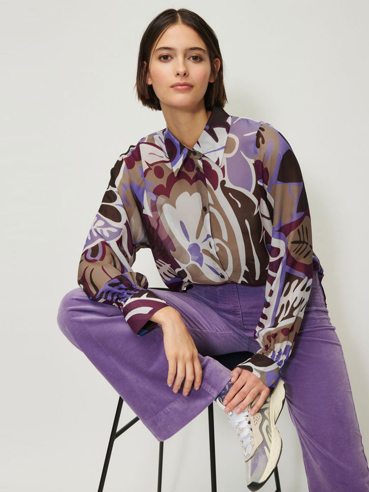 Luisa Cerano Blouse with Floral Print Multi