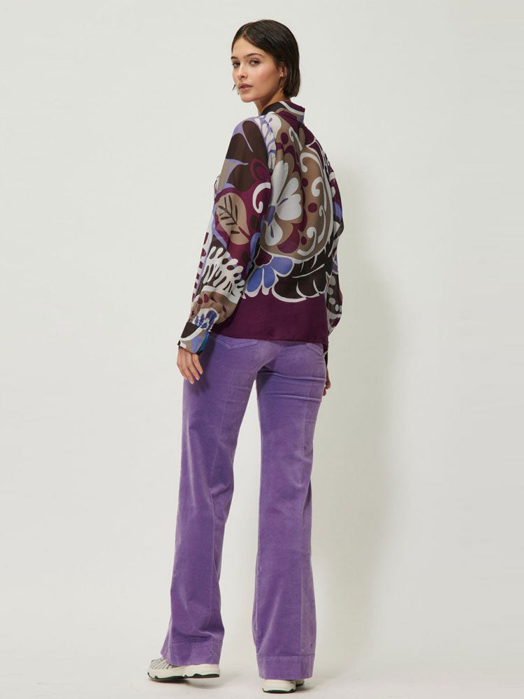 Luisa Cerano Blouse with Floral Print Multi