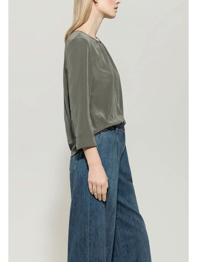 Luisa Cerano Flowing Blouse Khaki