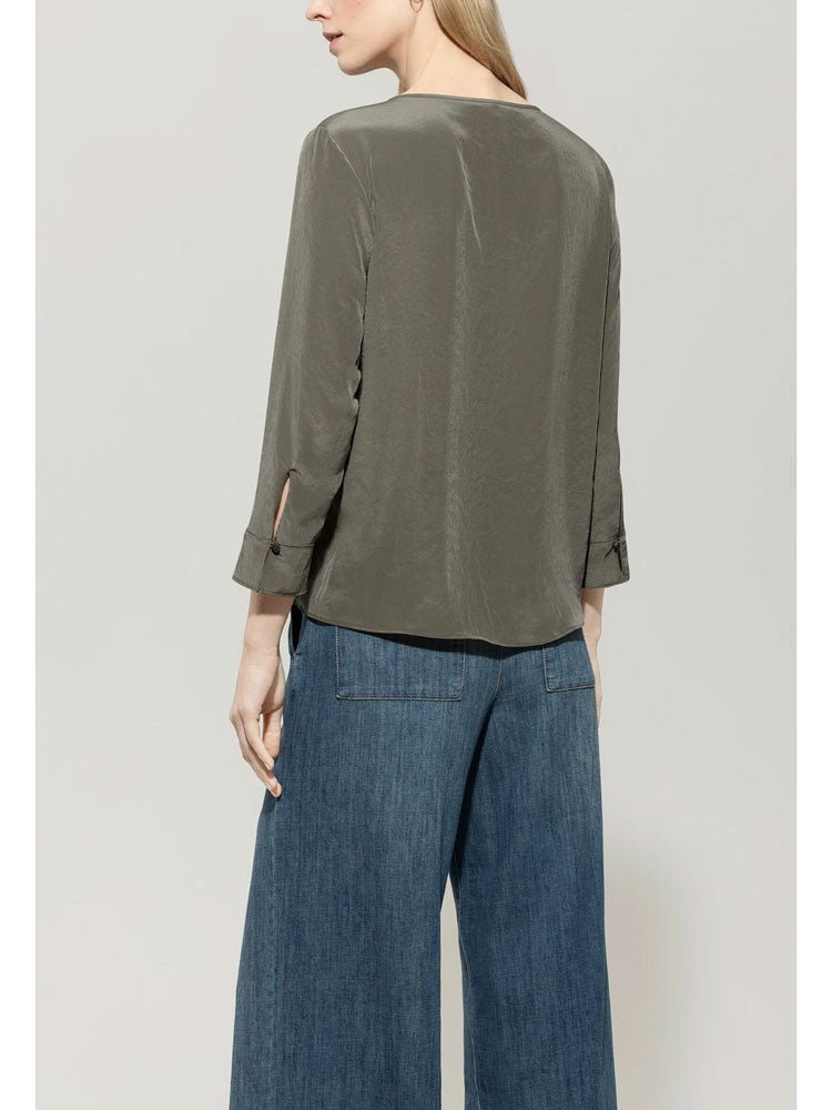 Luisa Cerano Flowing Blouse Khaki