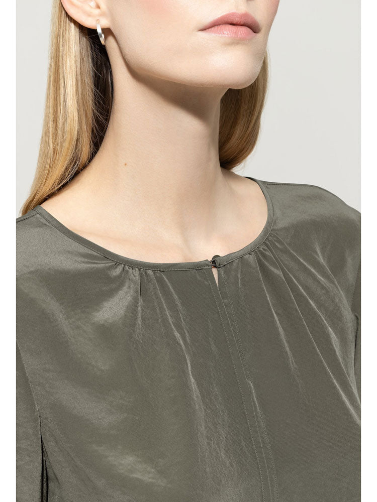 Luisa Cerano Flowing Blouse Khaki