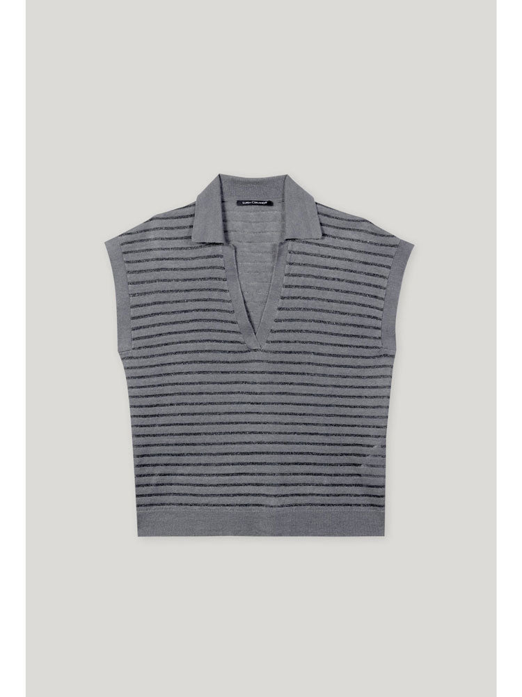 Luisa Cerano Short Sleeve Jumper Grey