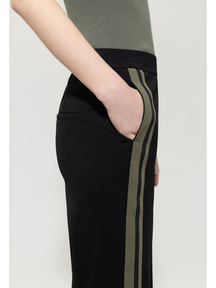 Luisa Cerano Side Stripe Trousers Black
