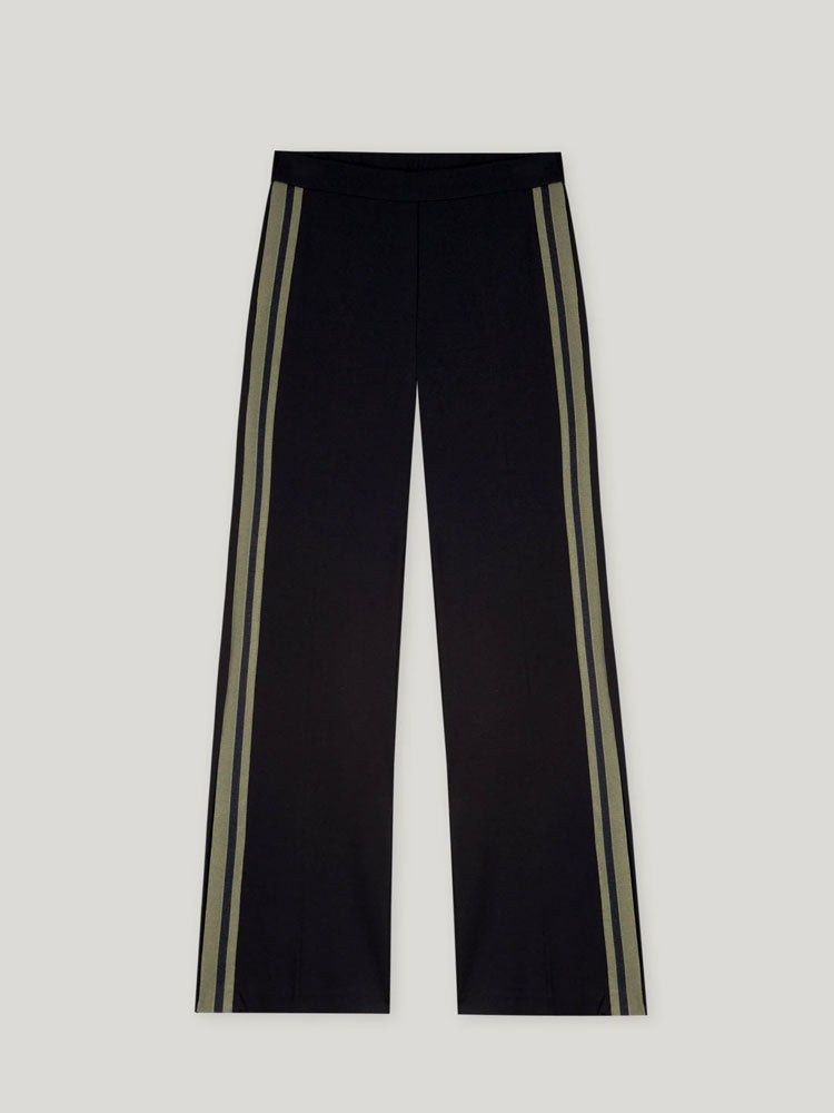 Luisa Cerano Side Stripe Trousers Black