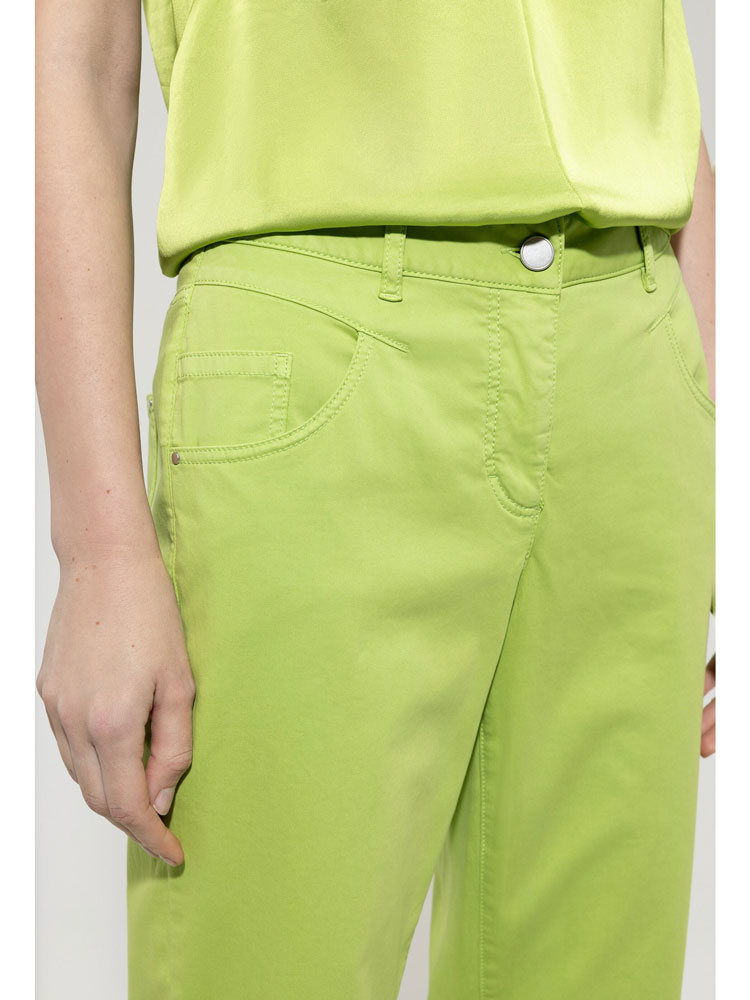 Luisa Cerano High-Stretch Tapered Denim Trousers Green