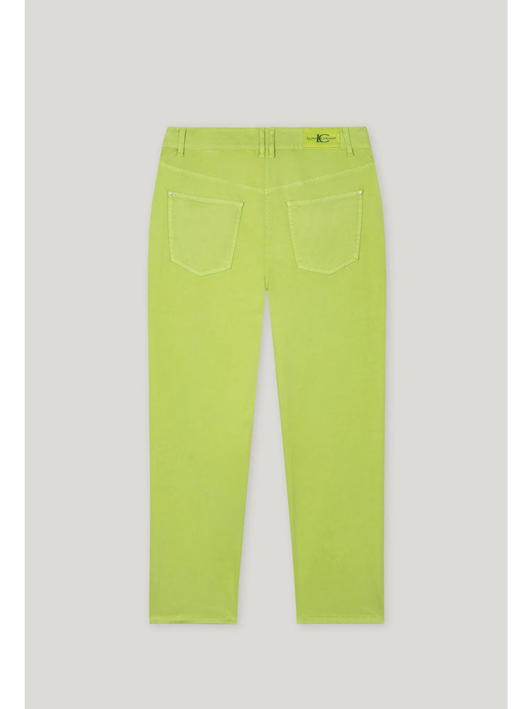 Luisa Cerano High-Stretch Tapered Denim Trousers Green