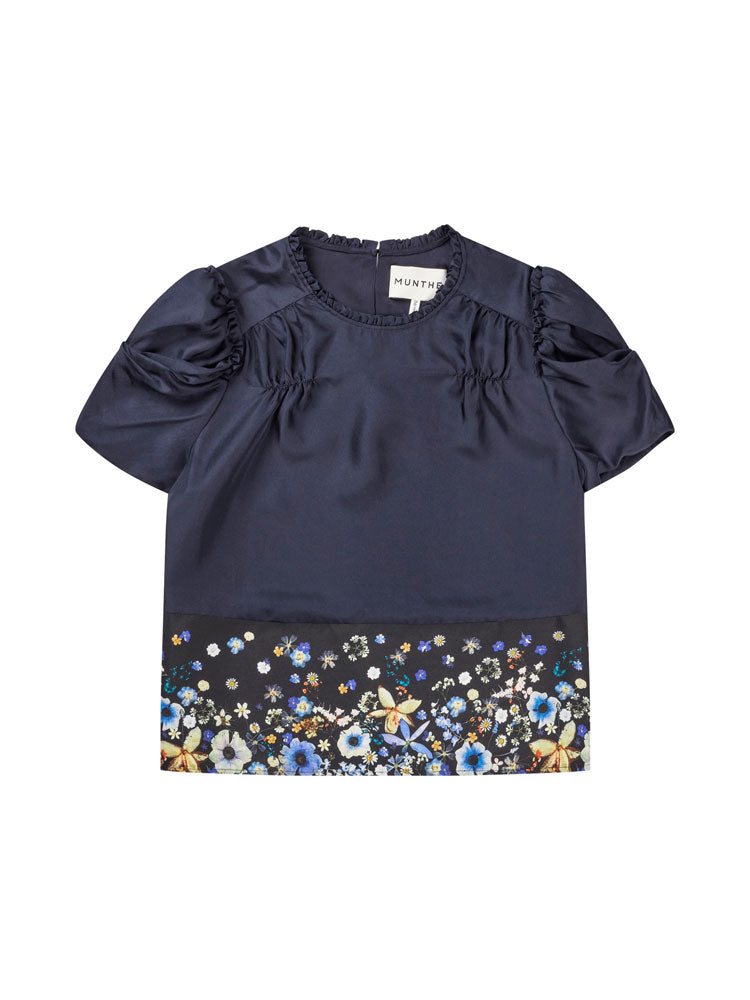 Munthe Fahsai Blouse Navy &amp; Black