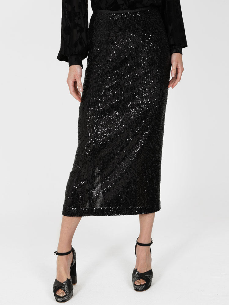 Sirens Madrid Skirt Black Sequin