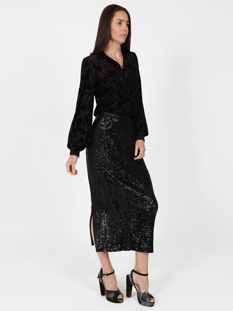 Sirens Madrid Skirt Black Sequin