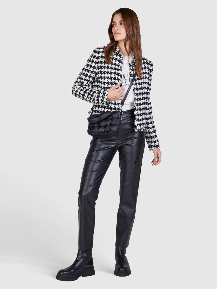 Marc Aurel Boucle Jacket with Houndstooth Pattern