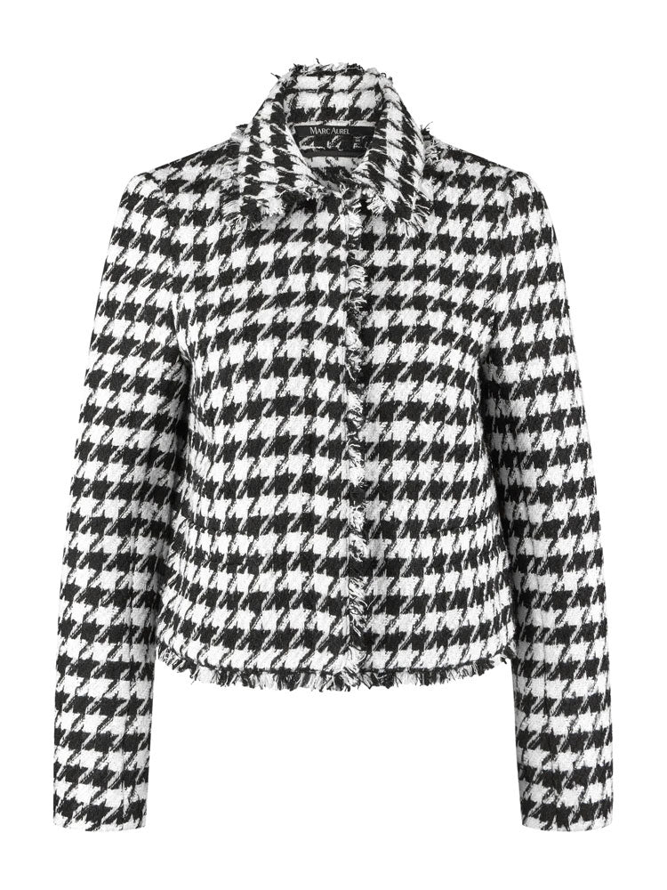 Marc Aurel Boucle Jacket with Houndstooth Pattern