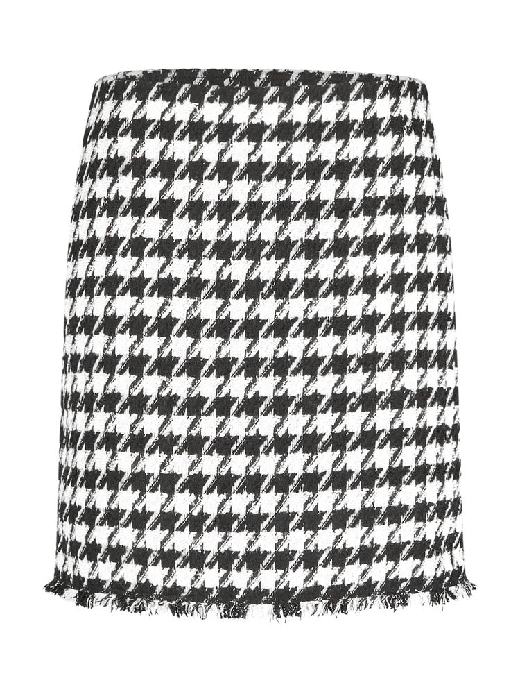 Marc Aurel Boucle Mini Skirt with Houndstooth Pattern