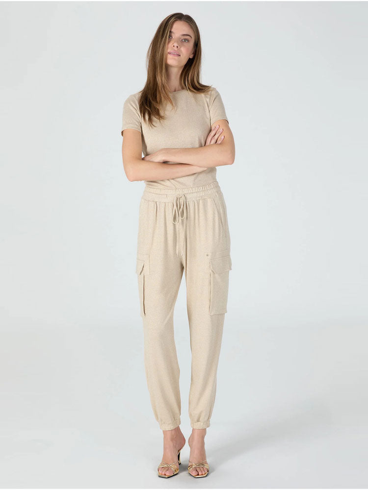 Marc Aurel Jersey Cargo Trousers Light Sand