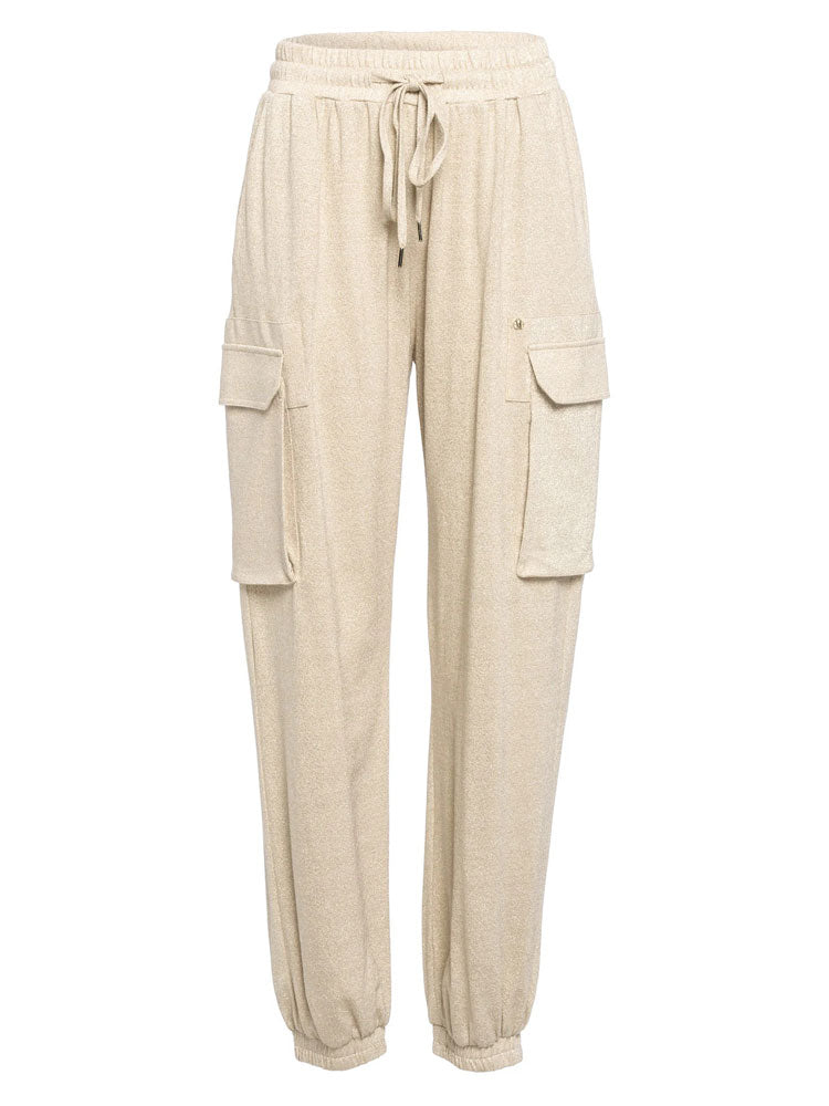 Marc Aurel Jersey Cargo Trousers Light Sand