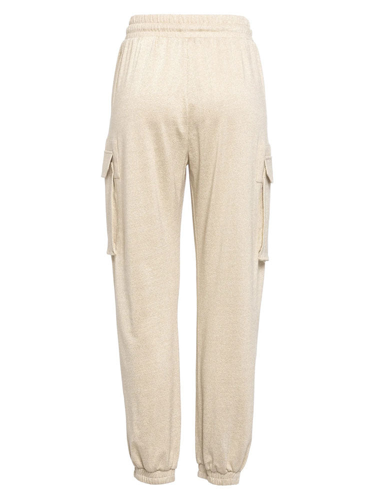 Marc Aurel Jersey Cargo Trousers Light Sand