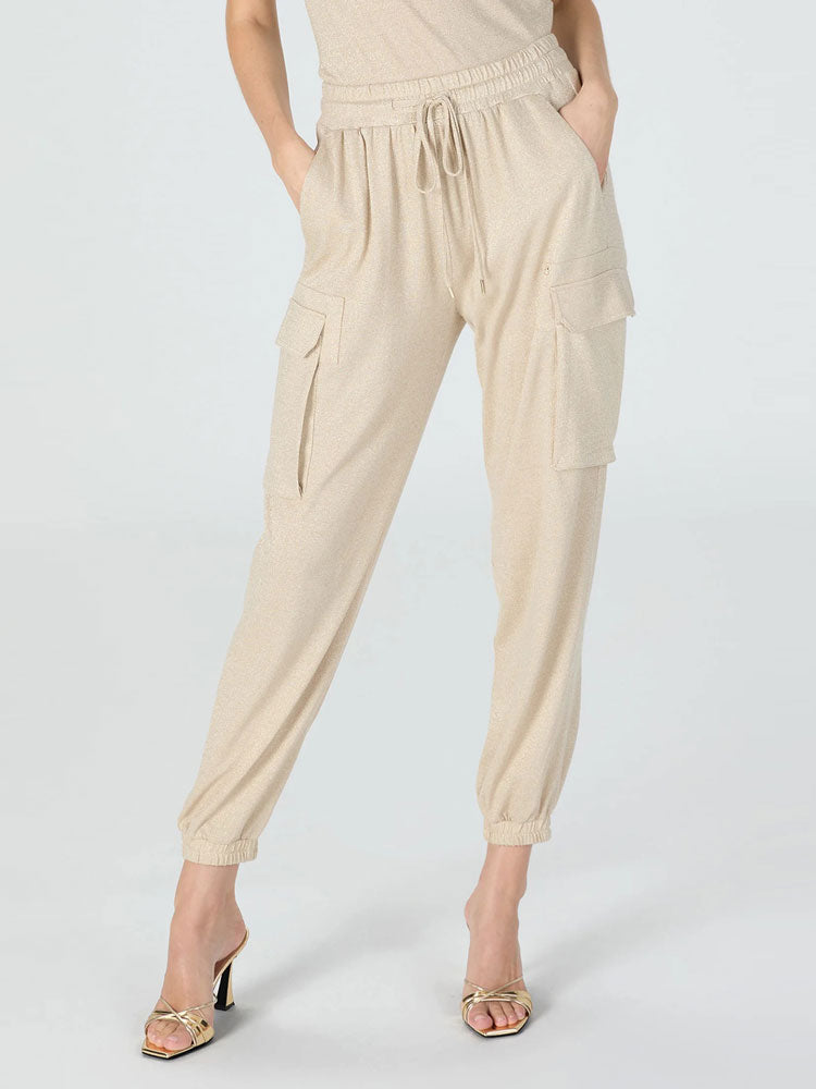 Marc Aurel Jersey Cargo Trousers Light Sand