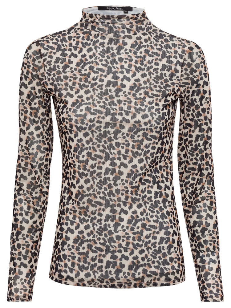 Marc Aurel Roll Neck Top Animal Print