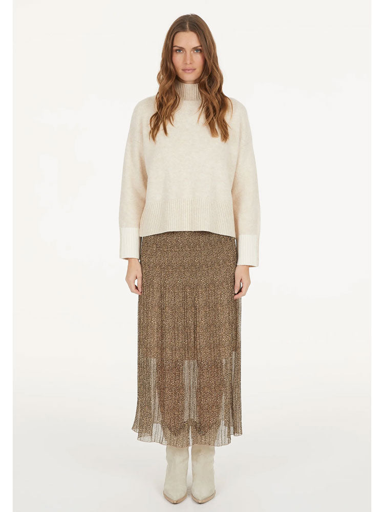 Marc Aurel Knit with Contrast Cuff Light Sand