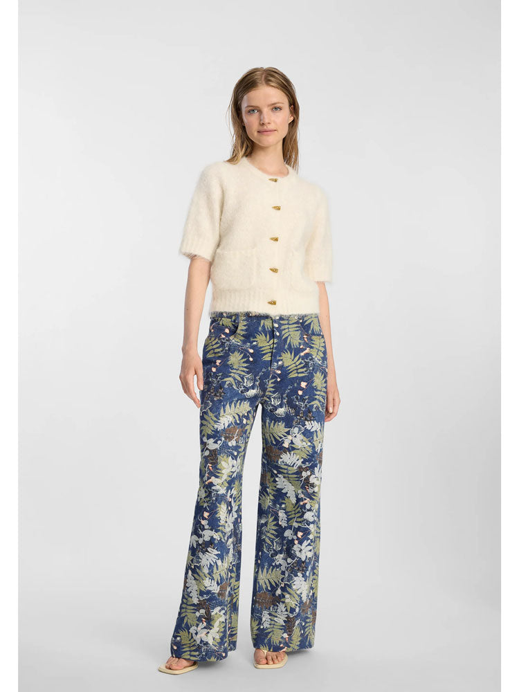 Munthe Locca Short Sleeve Cardigan Ivory