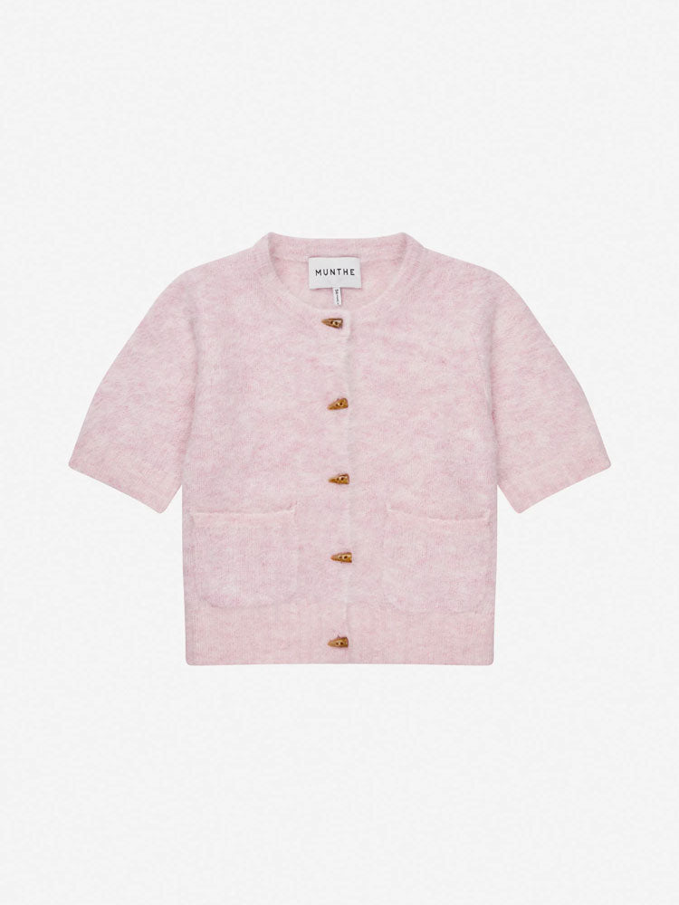 Munthe Locca Short Sleeve Cardigan Rose