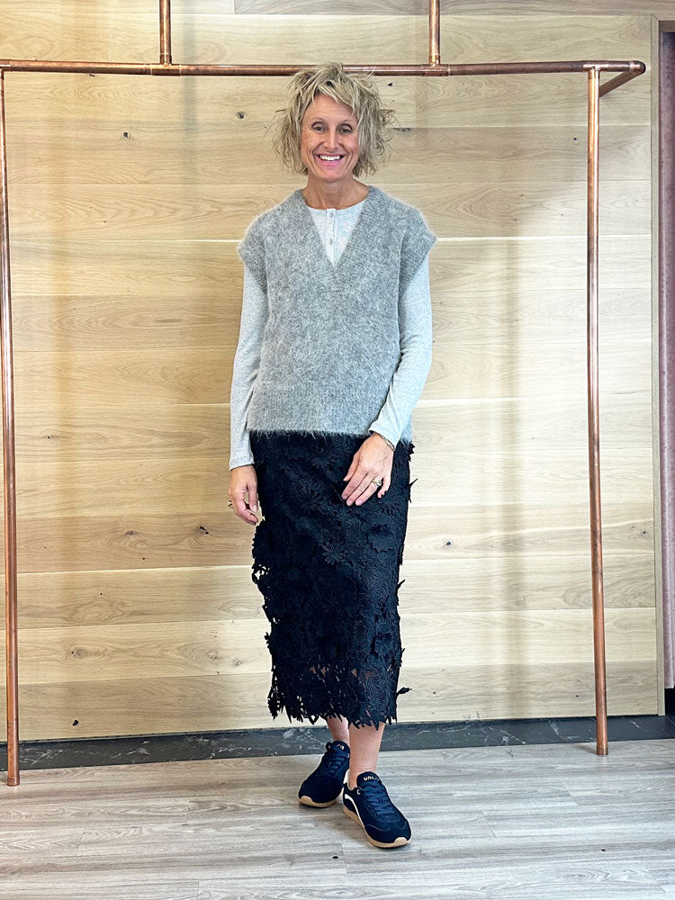 Munthe Grace Long Sleeve T-Shirt Grey