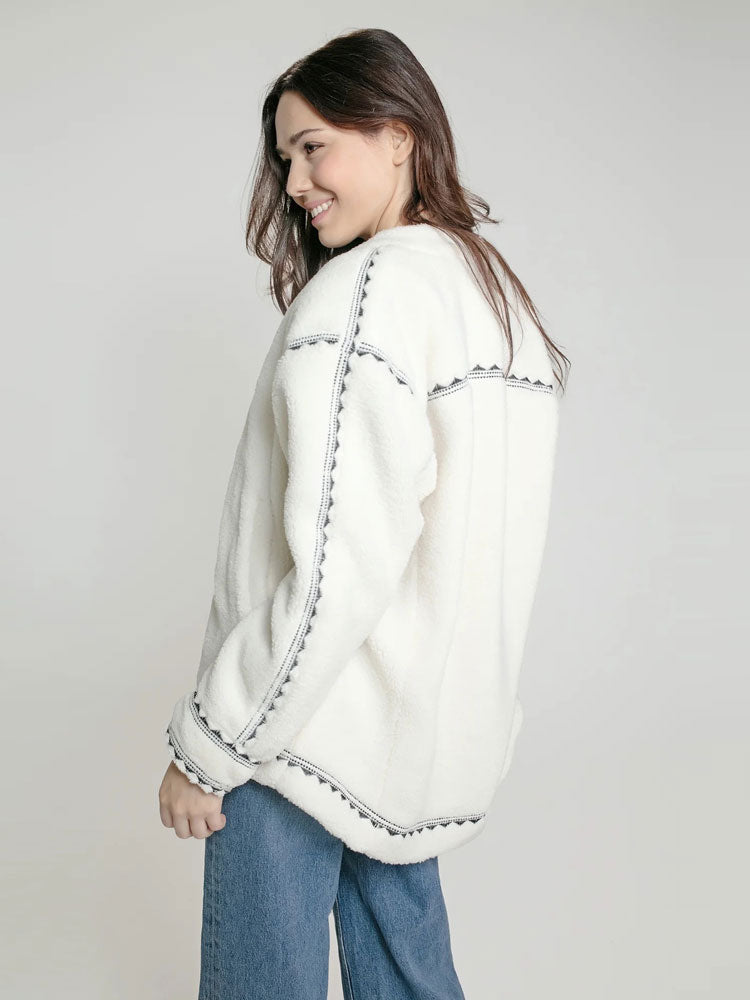 Nooki Poppy Borg Jacket Cream