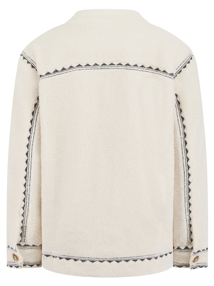 Nooki Poppy Borg Jacket Cream