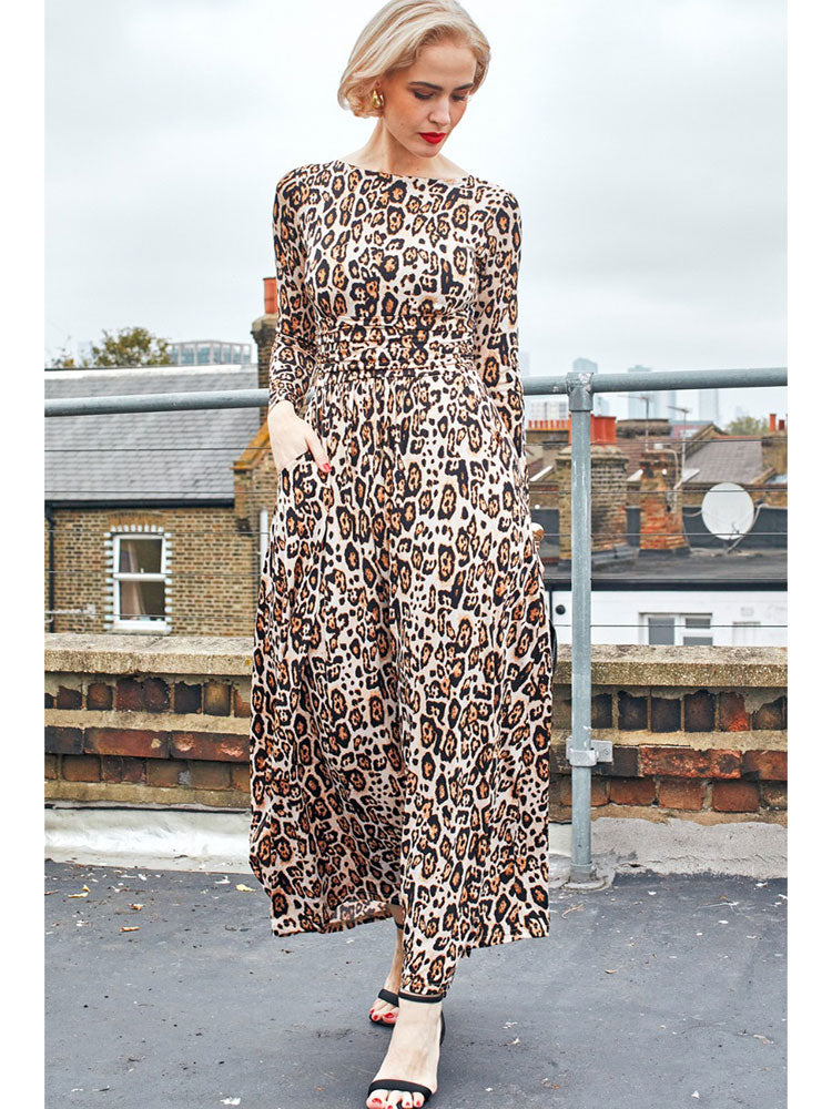 Onjenu Joni Maxi Dress Leopard Print