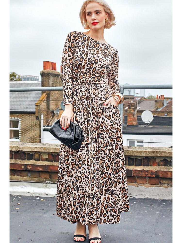 Onjenu Joni Maxi Dress Leopard Print