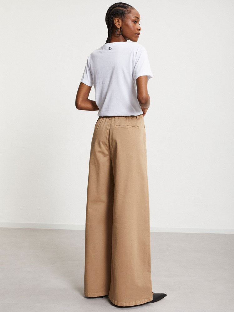 Ottod&#39;Ame Cotton Palazzo Trousers Camel