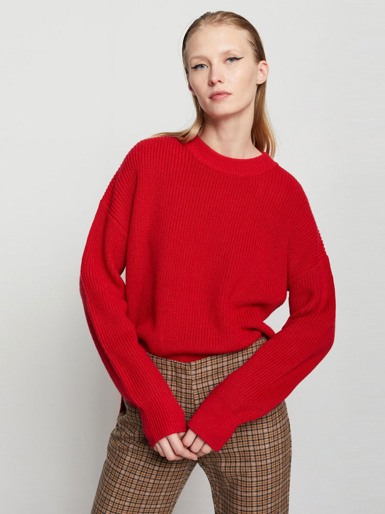 Ottod&#39;Ame Jumper with Side Slits Flame