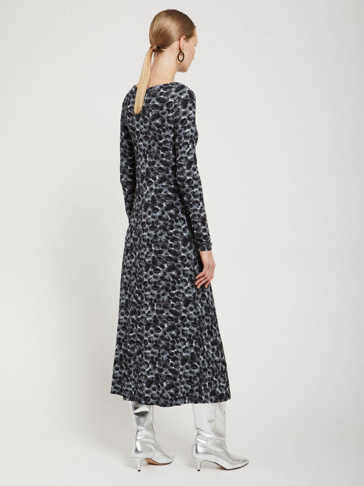 Ottod&#39;Ame Printed Viscose Long Dress with Knot