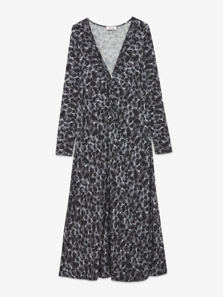 Ottod&#39;Ame Printed Viscose Long Dress with Knot