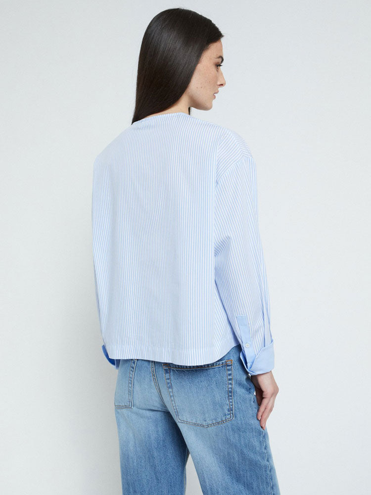 Ottod&#39;Ame Striped Shirt Blue &amp; White