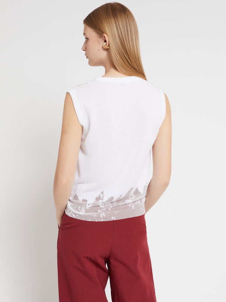 Ottod&#39;Ame Tank Top with Effect White