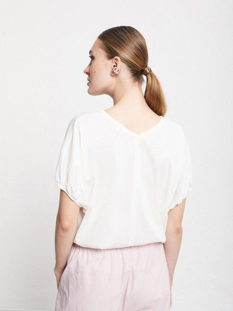 Ottod&#39;Ame Short Sleeve Cream T-Shirt