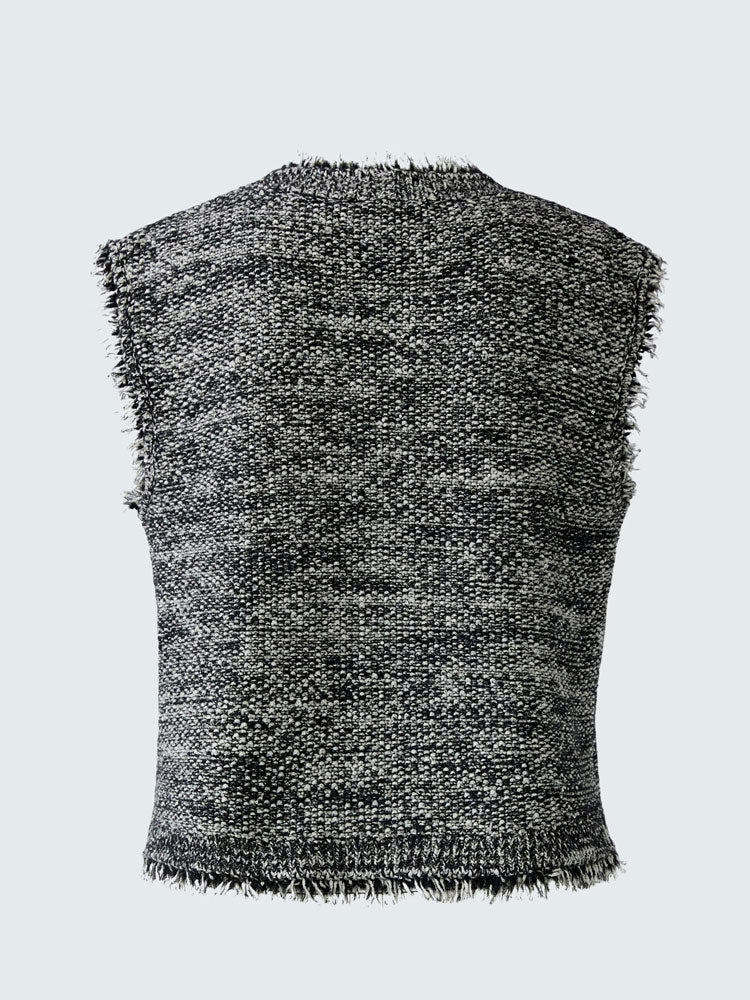 Oui Slipover Black Grey