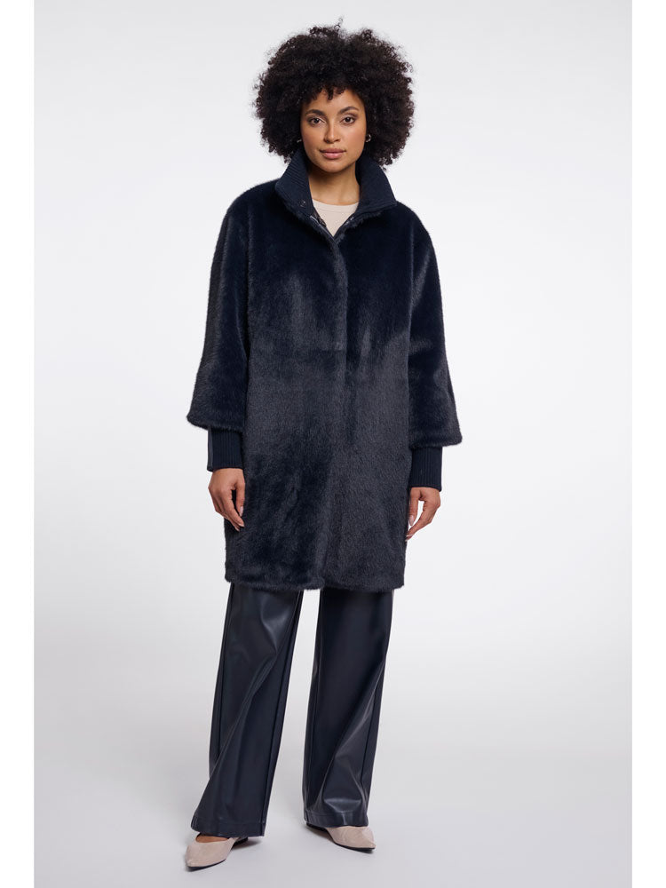 Rino & Pelle Pilar Ribbed Cuff Jacket Navy