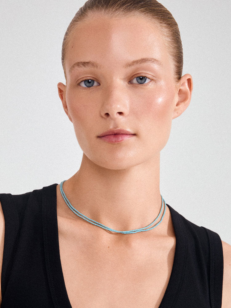 Pilgrim Haze 2-in-1 Beaded Necklaces Blue