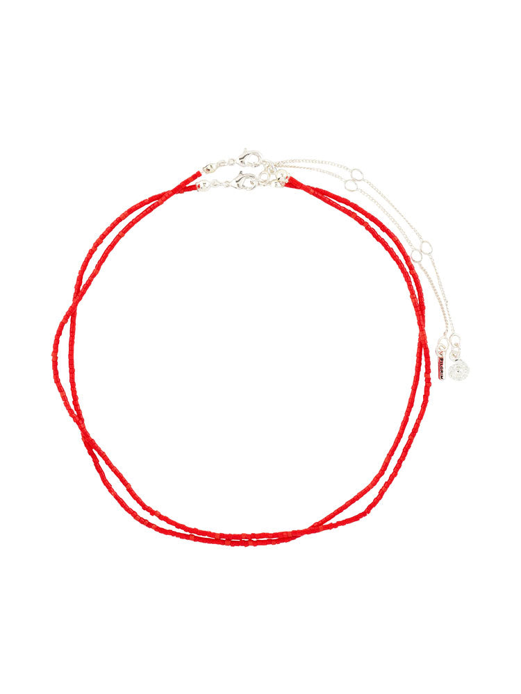 Pilgrim Haze 2-in-1 Beaded Necklaces Red