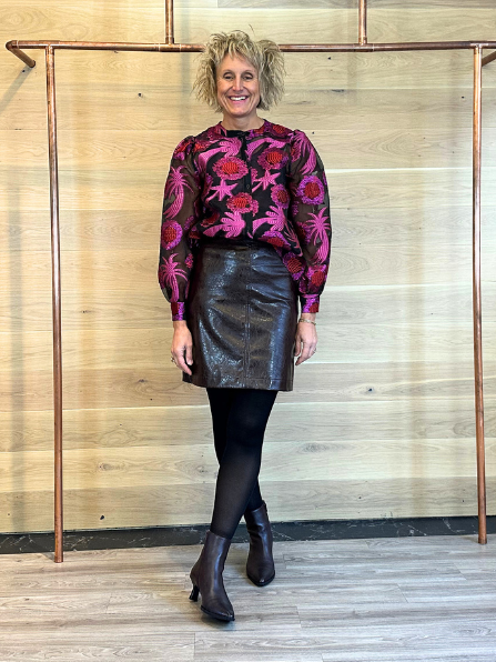 Unisa Lomas Heeled Boots Burgundy