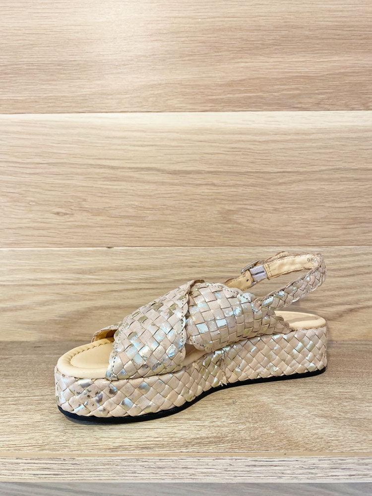 Pons Quintana Forli Nude & Metallic Gold Sandal