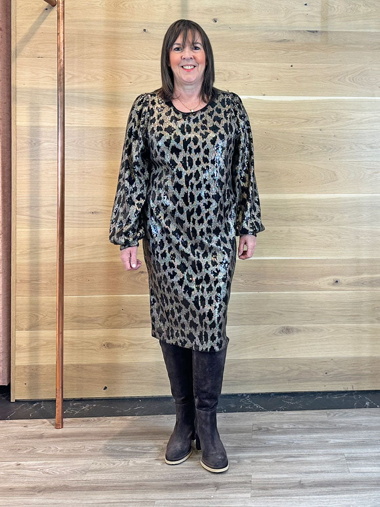 Pulz PzMorgan Sequin Dress Black