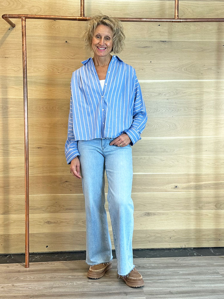 Pulz PzAchelle Shirt Della Robbia Blue