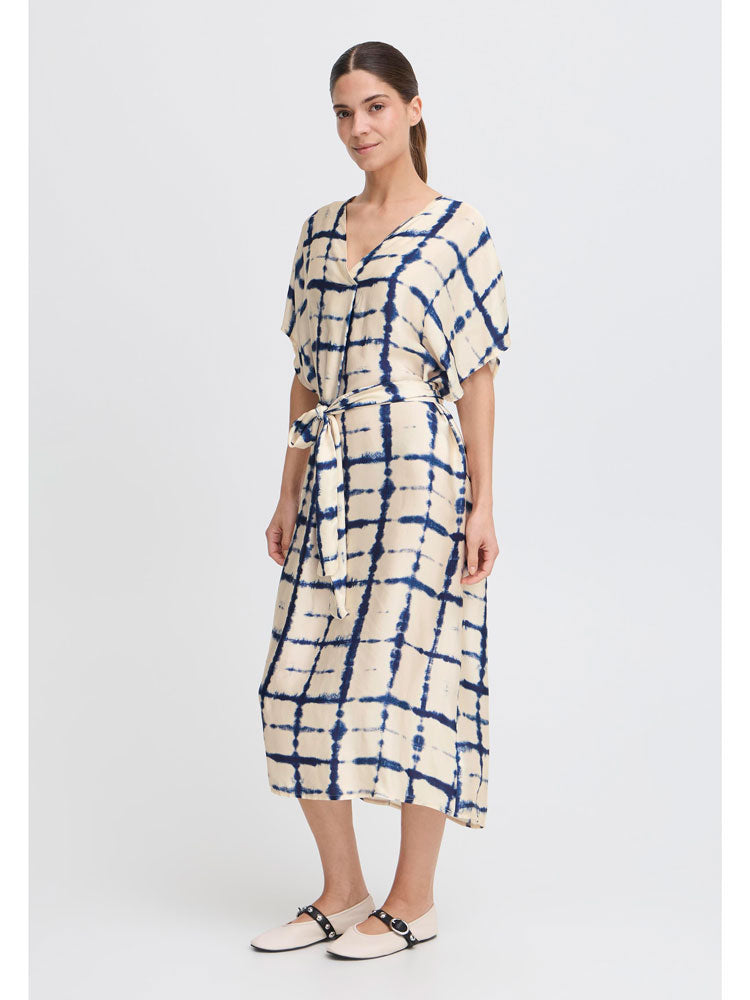 Pulz PzElani Dress Off White &amp; Navy