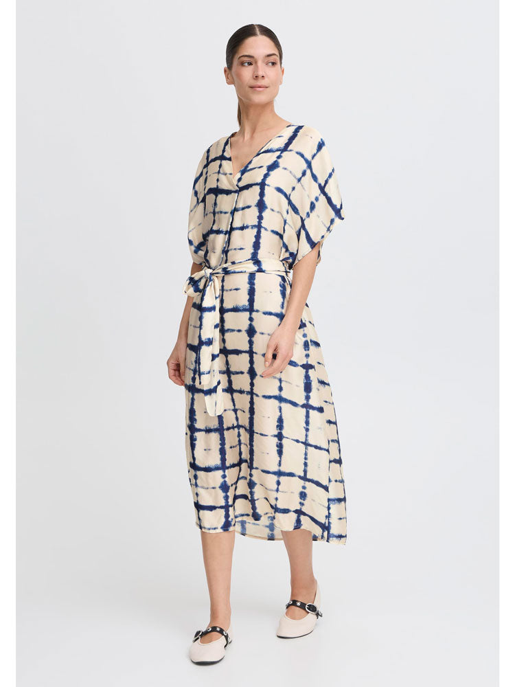 Pulz PzElani Dress Off White &amp; Navy