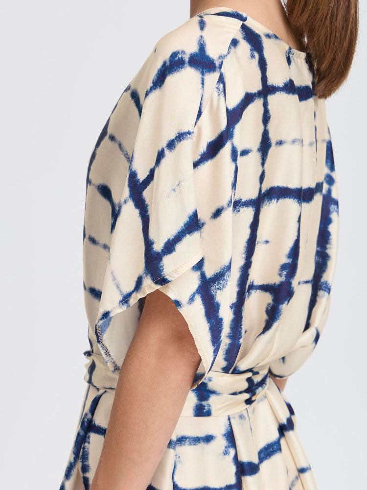 Pulz PzElani Dress Off White &amp; Navy