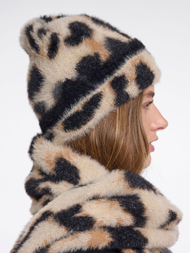 Rino & Pelle Raaza Leopard Print Hat